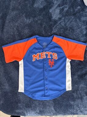 Genuine Merchandise Royal Blue & Orange Mets Kids Baseball Jersey